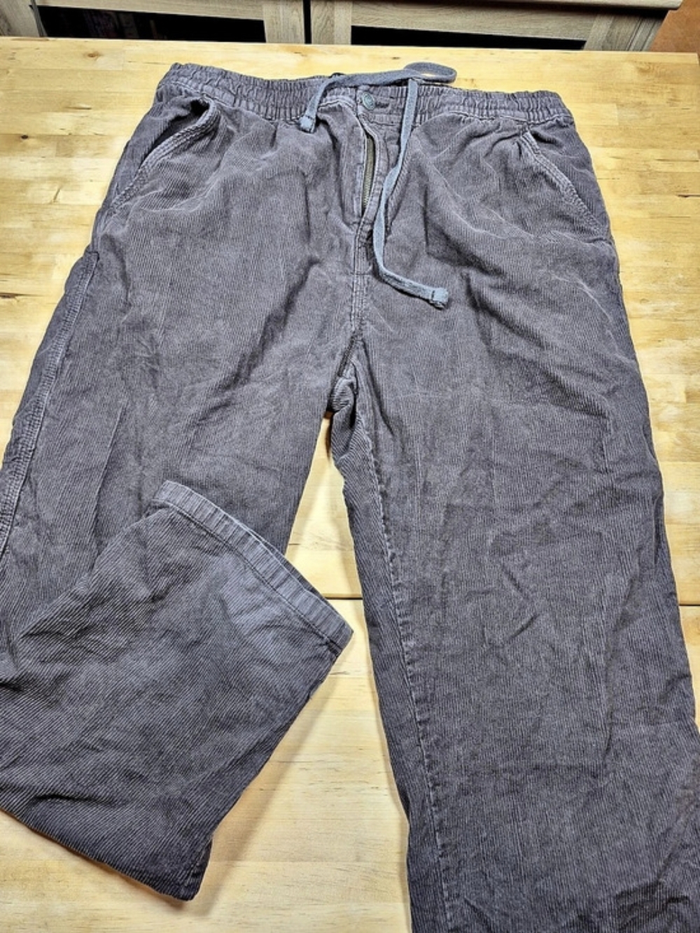 Cotton On Elastic Worker Pant Brown Corduroy  XL